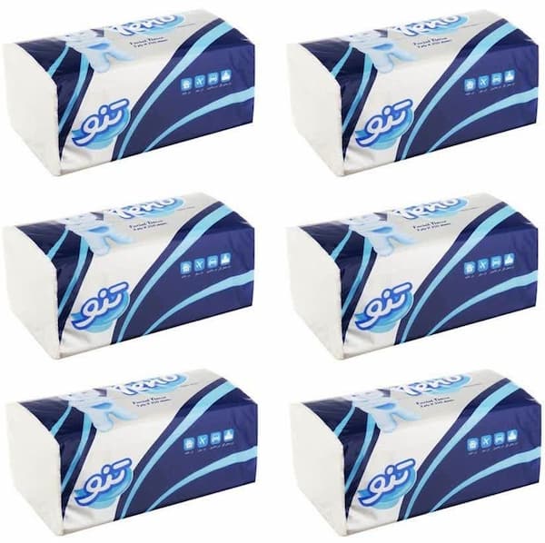تصویر 2 از فروش دستمال کاغذی نایلونی تنو 250 برگ + قیمت خرید به صرفه